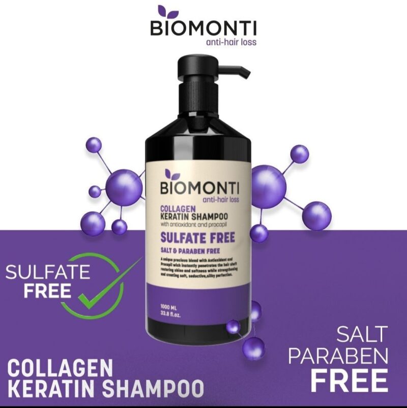 شامپو-بدون-سولفات-بیومونتی-Biomonti-ضد-ریزش-حاوی-کلاژن-حجم-1-لیتری