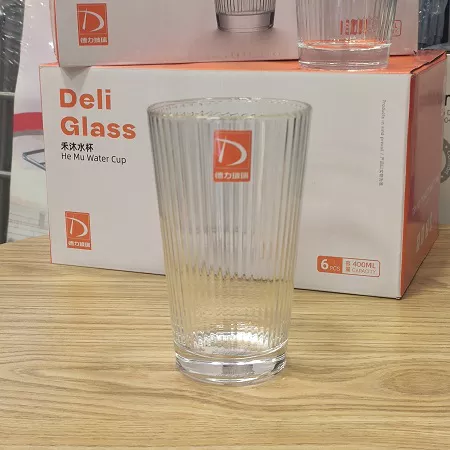 لیوان شیار دار 400 میل دلی گلس DELI-ty1640c وارداتی (1)