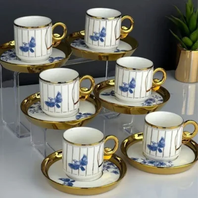 ست قهوه خوری 12 پارچه طرح قفس آجار کد 05172