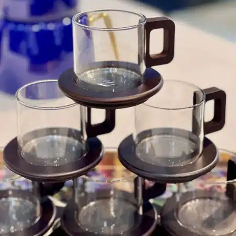 فنجان-چایخوری-پیرکس-زیره-چوبی-وارداتی